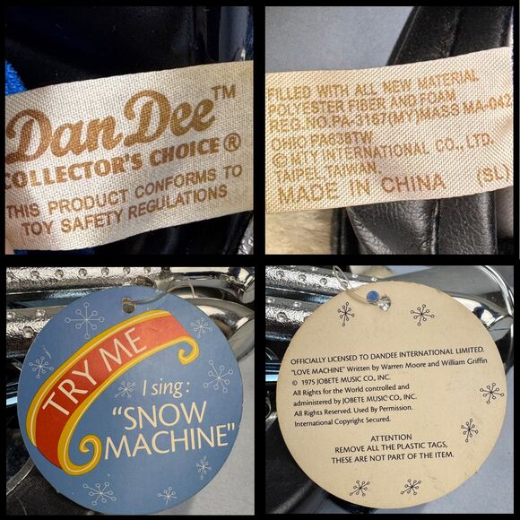 Vintage Dan Dee Collector Choice Animated Snowman Snow Machine in Motorcycle 70s - Picture 9 of 10